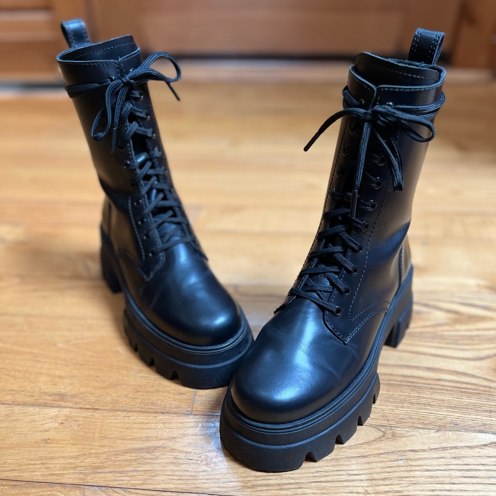 Thursday Boots - The Dynasty Boots - Black Leather size 8US
